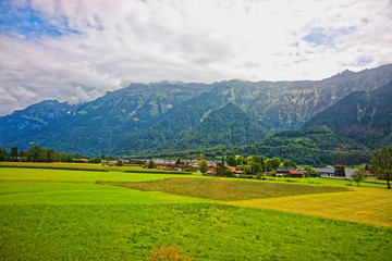 Lauterbrunnen valley and Interlaken Oberhasli district of Bern canton Switzerland
