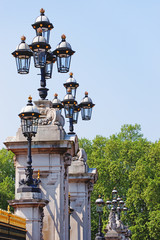 Lantern at Buckingham Palace in London in England