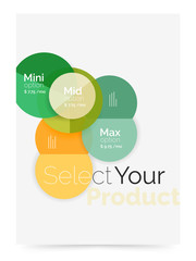 Fototapeta premium Circle business brochure template with options