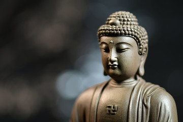 The face of the Buddha-style Zen on natural background