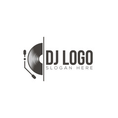 DJ Logo design vector