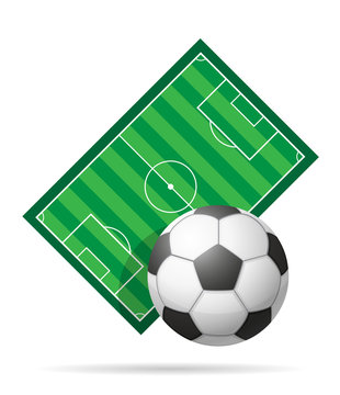 football soccer stadiun field vector illustration