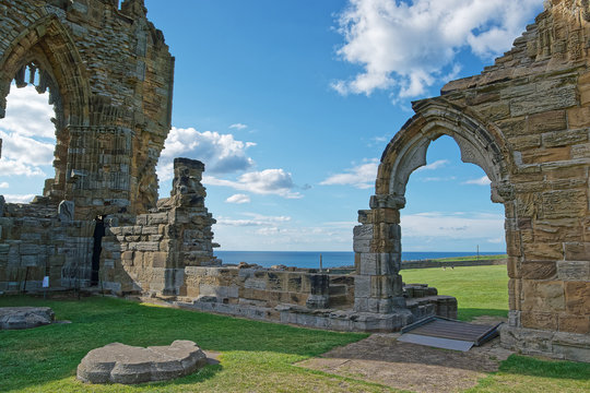 Remainings of Whitby Abbey in North Yorkshire in the UK