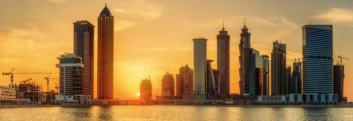 Obraz premium Business bay of Dubai, UAE