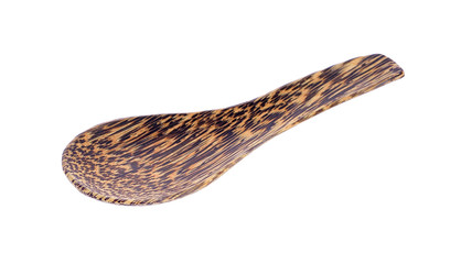 wood spoon on white background