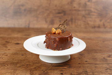 beautiful cake on a wooden background
