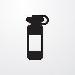 bottle for fitness icon illustration