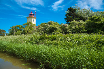 Leuchtturm bei Westermarkelsdorf auf Fehmarn