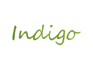 Indigo powder lettering