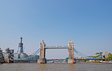 Fototapeta na wymiar Tower Bridge over the River Thames in London UK