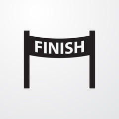 finish icon illustration