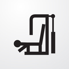 gym equipment icon illustration