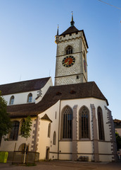 Fototapeta na wymiar iglesia de St.Johann en Schaffausen , Suiza, verano de 2016 OLYMPUS DIGITAL CAMERA