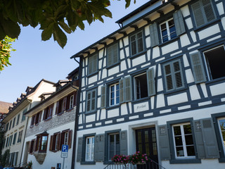Obraz premium fachadas pintorescas en Stein am Rhein Suiza, vacaciones de verano 2016 OLYMPUS DIGITAL CAMERA