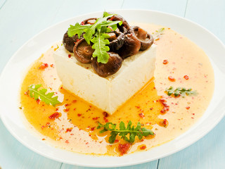 Tofu with shiitake