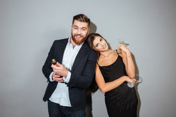 Friends with champagne