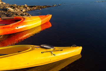 kayak in lake
