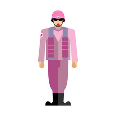 Gay Army. Pink soldiers. War with lipstick