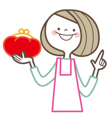 女性　主婦　財布
