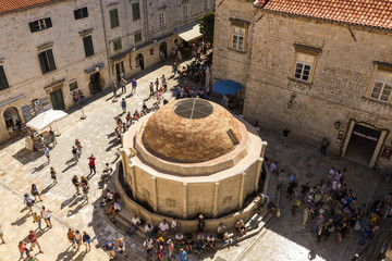 The Large Onofrio's Fountain view from Dubrovnik City Walls 