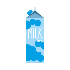 Milk pack isolated.  dairy package on white background. milky pa