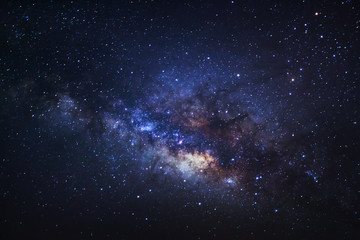 Obraz premium Close-up of Milky Way Galaxy, Long exposure photograph, with gra