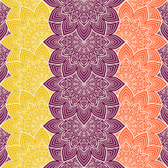 Ethnic floral seamless pattern