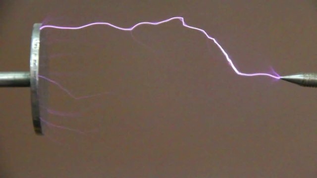 Spark discharge.
Artificially created spark discharges.
