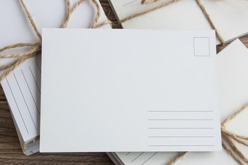 Blank white post cards, empty postcard, postcrossing