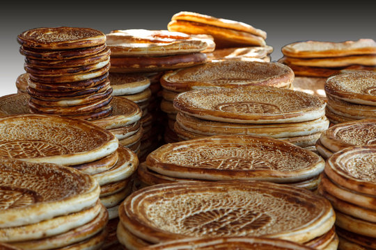 Traditional Uzbek bread. Uzbekistan