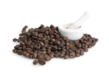 Coffee beans isolated on white background