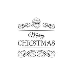 Santa Claus Head Greeting Card Merry Christmas