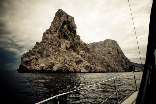 Vista de isleta desde el barco