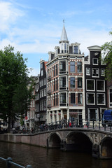 Naklejka premium Gracht in Amsterdam
