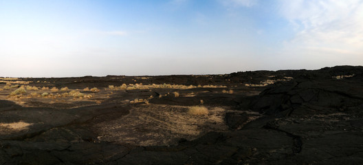 Obraz premium Lava fields around Erta Ale volcano, Danakil, Afar, Ethiopia