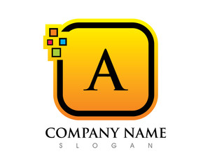 A Letter Square Logo