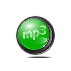MP3 button, icon vector
