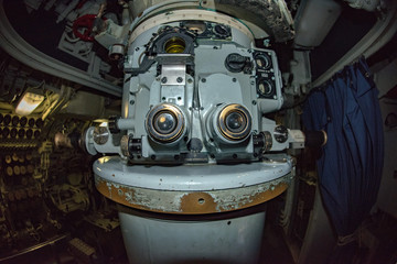 periscope visor submarine control room interior view