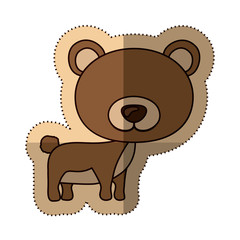 Bear cartoon icon. Animal cute adorable creature and friendly theme. Isolated design. Vector illustration