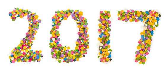 2017 made of confetti