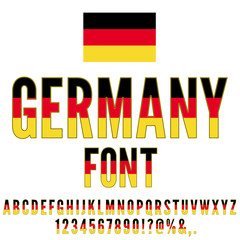National Flag Font