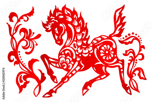 Chinese Horse Symbol Vector