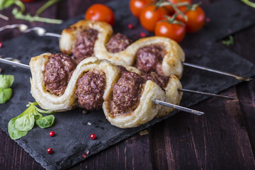 meatballs in the dough