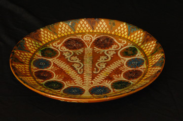 oriental antique ceramic plate