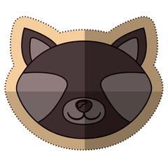 Raccoon cartoon icon. Animal cute adorable creature and friendly theme. Isolated design. Vector illustration