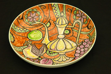 oriental antique ceramic plate