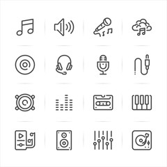 Music icons with White Background 