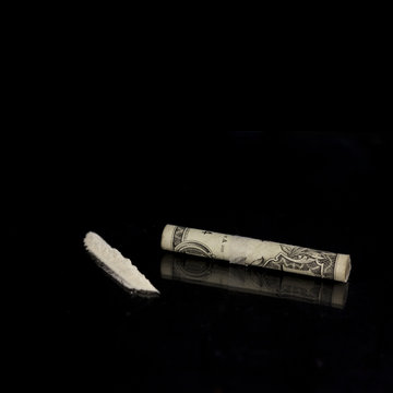 Line of coke/Line of cocaine and a dollar bill