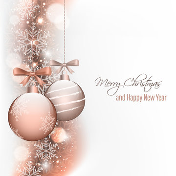 Christmas and New Year greeting card.