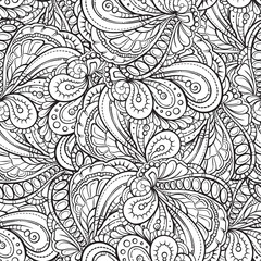 Fantasy decorative ornamental seamless pattern